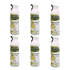 Rust-Oleum Universal Premium Spray Paint, Gloss White, 12 oz Aerosol Can, 6/Carton (245199)