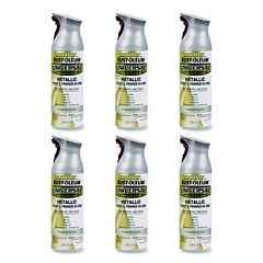 Rust-Oleum Universal Premium Spray Paint, Metallic Silver, 12 oz Aerosol Can, 6/Carton (245220)