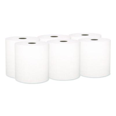 Kleenex Universal Hard Roll Paper Towels with Premium Absorbency Pockets, 1-Ply, 8" x 600 ft, 1.75" Core, White, 6 Rolls/Carton (50606)