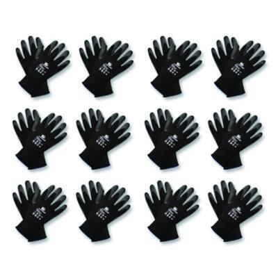 KleenGuard G40 Latex Coated Gloves, EN388: 2142, Medium (Size 8), Gray/Black, 12 Pairs (97271)