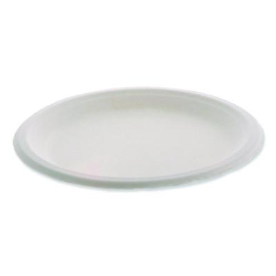 Pactiv Evergreen EarthChoice Fiber-Blend Bagasse Dinnerware, Plate, 9" dia, White, 500/Carton (YMC50009BB)