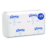 Kleenex Premiere Folded Towels, 1-Ply, 7.8 x 12.4, White, 120/Pack, 25 Packs/Carton (13253)