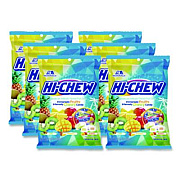 Hi-Chew Fruit Chews, Tropical, Peg Bag 3.53 oz, 6/Carton (00434)