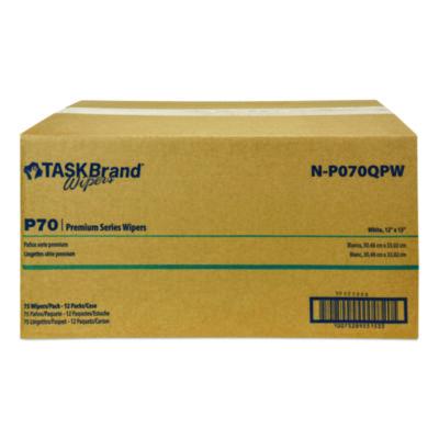 HOSPECO TASKBrand P70 Series Premium Wiper, 11 x 13, Unscented, 75/Pack, 12 Packs/Carton (NP070QPW)