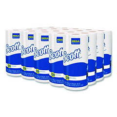 Scott Kitchen Roll Towels, 1-Ply, 11 x 8.75, White, 128/Roll, 20 Rolls/Carton (41482)
