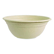 World Centric Fiber Barrel Bowls, 8 oz, 4.5" diameter x 1.8" h, Natural, Paper, 500/Carton (BBSCU8LFS)