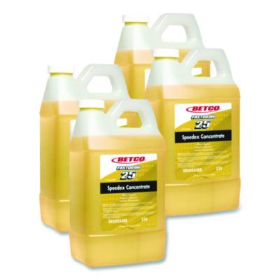 Betco Speedex FastDraw 25 Concentrate Heavy-Duty Degreaser, Lemon Scent, 67.6 oz Bottle, 4/Carton (5284700CT)