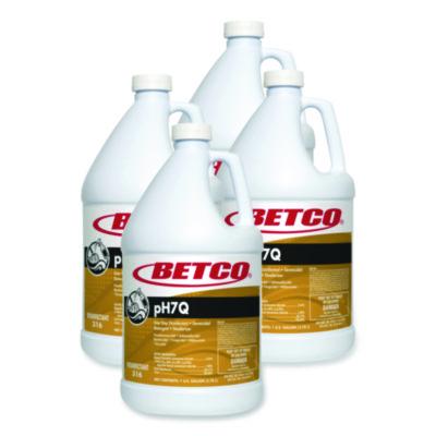 Betco pH7Q Neutral Disinfectant, Lemon Scent, 1 gal Bottle, 4/Carton (3160400)