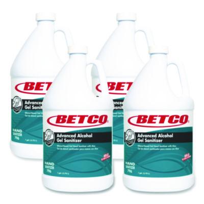 Betco Advanced Gel Hand Sanitizer, 1 gal Bottle, Light and Fresh Scent, 4/Carton (7960400)