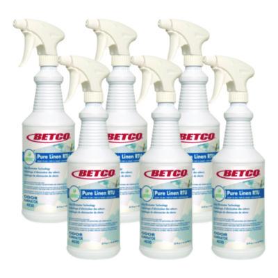 Betco Pure Linen RTU Odor Eliminator, Pure Linen, 32 oz Spray Bottle, 6/Carton (40307000)