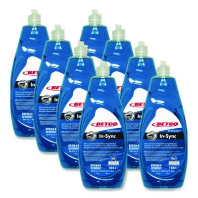 Betco Symplicity In-Sync Hand Dishwashing Detergent, Fresh Ozonic Scent, 38 oz Bottle, 8/Carton (1851B900CT)