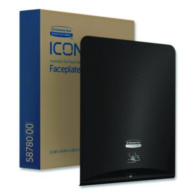 Kimberly-Clark Professional* ICON Faceplate for Automatic Roll Towel Dispenser, 18.12 x 15.62 x 12.87, Black Mosaic (58780)