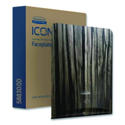 Kimberly-Clark Professional* ICON Faceplate for Automatic Roll Towel Dispenser, 18.12 x 15.62 x 12.87, Ebony Woodgrain (58830)