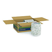 Dixie Pathways with Soak Proof Shield Heavyweight Paper Bowls, WiseSize, 12 oz, Green/Burgundy, 125/Pack, 4 Packs/Carton (SXB12WS)