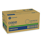 Dixie Paper Dinnerware, Plate, 8.5" dia, White, 125/Pack, 4/Carton (DBP09WCT)