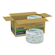 Dixie Pathways Soak-Proof Shield Mediumweight Paper Plates, WiseSize, 8.5" dia, Green/Burgundy, 125/Pack, 4 Packs/Carton (UX9WS)