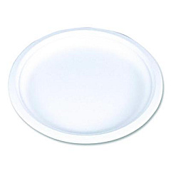 SCT ChampWare Molded Fiber Tableware, Molded Fiber Plate, 9" dia, White, 125 Plates/Sleeve, 4 Sleeves/Carton (18140WPF)