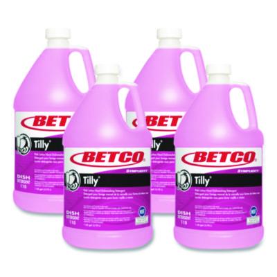 Betco Symplicity Tilly Hand Dishwashing Detergent, Fresh Bouquet Scent, 1 gal Bottle, 4/Carton (1100400)