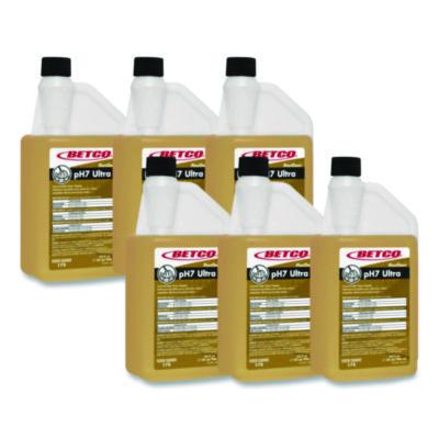 Betco pH7 Ultra Floor Cleaner, Lemon Scent, 32 oz Bottle, 6/Carton (1784800)