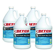 Betco Green Earth Glass Cleaner, Pleasant Scent, 1 gal Bottle, 4/Carton (5350400)