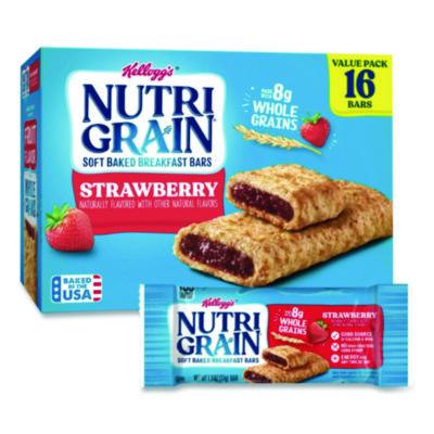 Kellogg's Nutri-Grain Soft Baked Breakfast Bars, Strawberry, Indv Wrapped 1.3 oz Bar, 16/Box (35945)