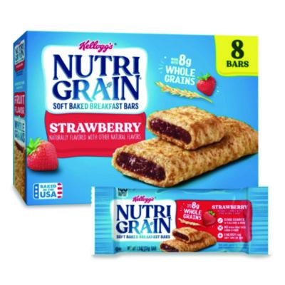 Kellogg's Nutri-Grain Soft Baked Breakfast Bars, Strawberry, 1.3 oz, 8/Box (35902)