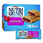 Kellogg's Nutri-Grain Soft Baked Breakfast Bars, Raspberry, Indv Wrapped 1.3 oz Bar, 16/Box (35845)