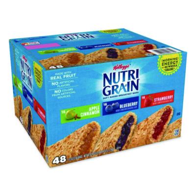 Kellogg's Nutri-Grain Soft Baked Breakfast Bars, Asstd: Apple, Blueberry, Strawberry, 1.3 oz Bar, 48/Carton (05872)