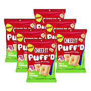 Cheez-It Puff'd Crackers, White Cheddar, 3 oz Bag, 6/Carton (00024)