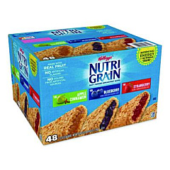 Kellogg's Nutri-Grain Soft Baked Breakfast Bars, Assorted, 1.3 oz Bar, 48/Carton (22000508)