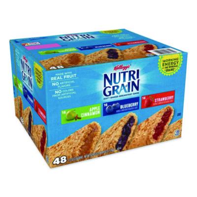 Kellogg's Nutri-Grain Soft Baked Breakfast Bars, Assorted, 1.3 oz Bar, 48/Carton (22000508)