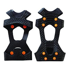 ergodyne Trex 6300 One Piece Slip-on Ice Cleats, Large, Black, Pair (16754)