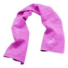 ergodyne Chill-Its 6602 Evaporative PVA Cooling Towel, 29.5 x 13, One Size Fits Most, PVA, Pink (12442)