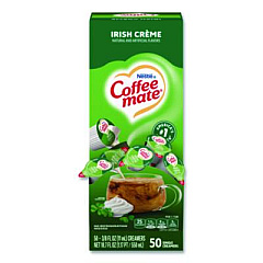 Coffee mate Liquid Coffee Creamer, Irish Cream, 0.38 oz Mini Cups, 50/Box (35112)