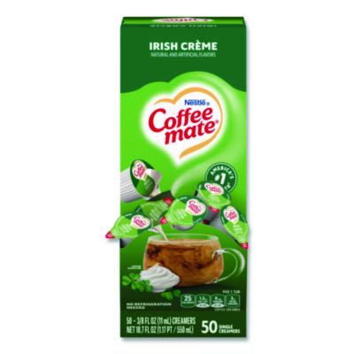 Coffee mate Liquid Coffee Creamer, Irish Cream, 0.38 oz Mini Cups, 50/Box (35112)