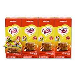 Coffee mate Liquid Coffee Creamer, Hazelnut, 0.38 oz Mini Cups, 50/Box, 4 Boxes/Carton (35180CT)