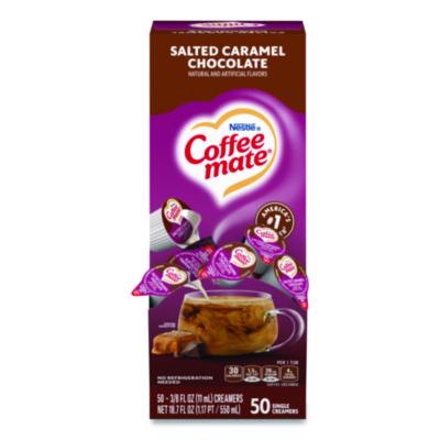 Coffee mate Liquid Coffee Creamer, Salted Caramel Chocolate, 0.38 oz Mini Cups, 50/Box (77197)