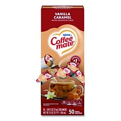 Coffee mate Liquid Coffee Creamer, Vanilla Caramel, 0.38 oz Mini Cups, 50/Box (79129)