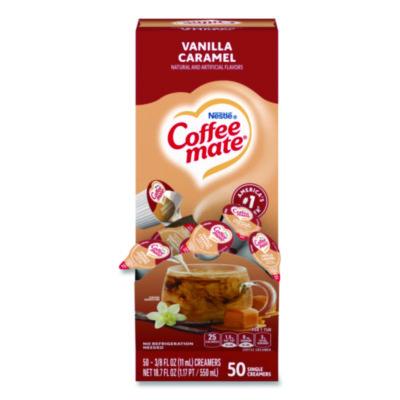 Coffee mate Liquid Coffee Creamer, Vanilla Caramel, 0.38 oz Mini Cups, 50/Box (79129)