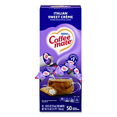 Coffee mate Liquid Coffee Creamer, Italian Sweet Cream, 0.38 oz Mini Cups, 50/Box (84652)