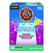 The Original Donut Shop ICED Refreshers K-Cup Pods, Mango Dragonfruit Lemonade, 20/Box (0532)