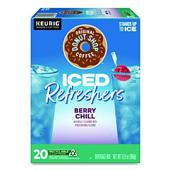 The Original Donut Shop ICED Refreshers K-Cup Pods, Berry Chill, 20/Box (0631)