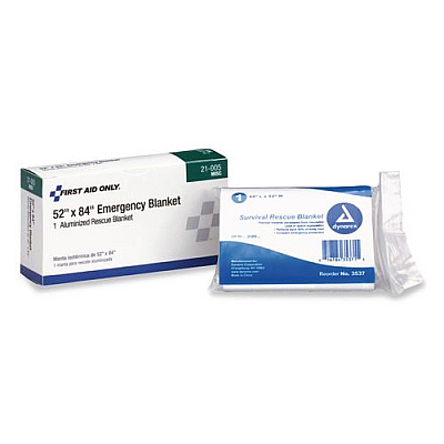 Aluminized Emergency Blanket, 52 x 84