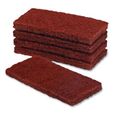 AbilityOne 7910015124968, SKILCRAFT Baseboard Scrubber Kit Stripping Replacement Pad, 1 x 4.75, Brown, 5/Box