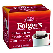 Folgers Coffee Singles, Classic Roast, 0.16 oz Single-Serve Bag, 19/Pack (PRO29764)