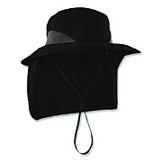 ergodyne Chill-Its 8934 Ranger Hat with Neck Shade, Microfiber/Polyester, Large/X-Large, Black (12726)