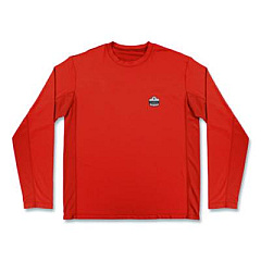 ergodyne Chill-Its 6689 Cooling Long Sleeve Sun Shirt with UV Protection, Large, Orange (12179)