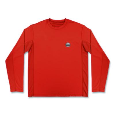 ergodyne Chill-Its 6689 Cooling Long Sleeve Sun Shirt with UV Protection, Large, Orange (12179)