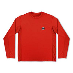ergodyne Chill-Its 6689 Cooling Long Sleeve Sun Shirt with UV Protection, 3X-Large, Orange (12182)