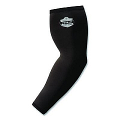 ergodyne Chill-Its 6691 Cooling Arm Sleeves with Box-Handling Grip, Polyester/Spandex, Medium, Black, Pair (12387)